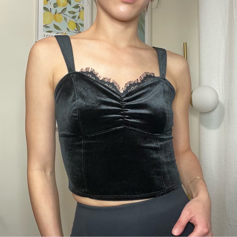 Velvet black top
